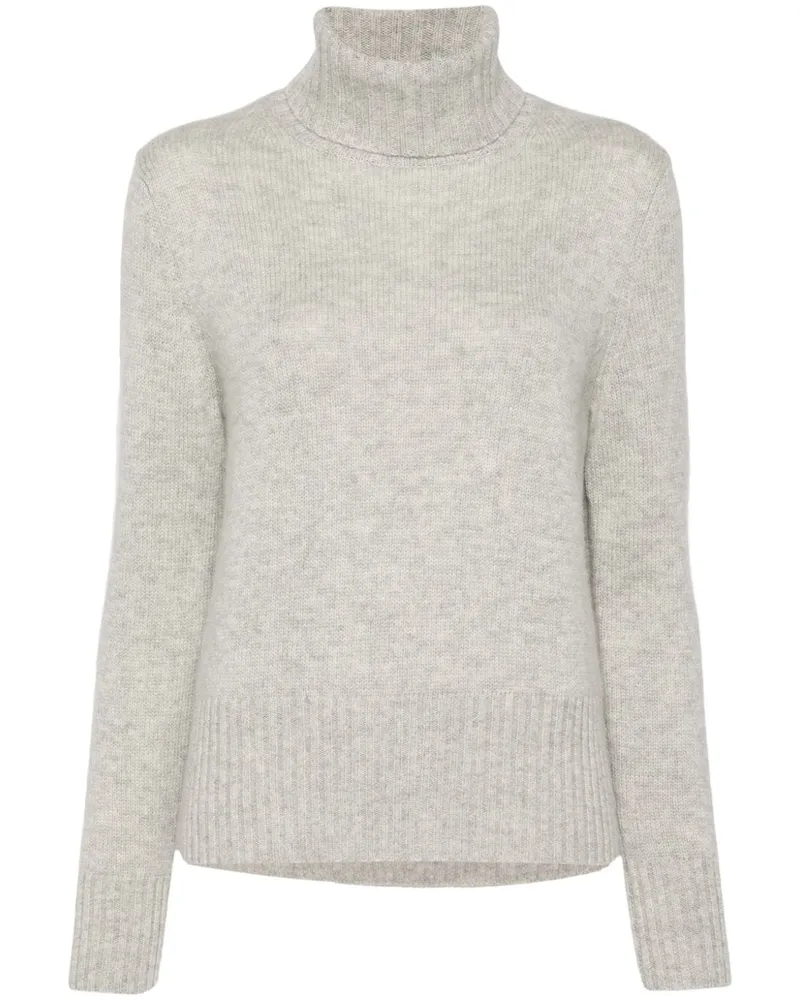 ALLUDE Gerippter Strickpullover - Grau Grau