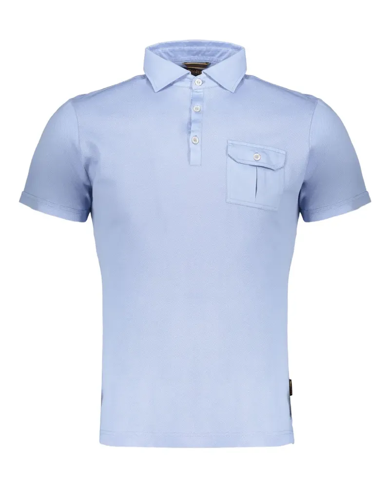 MOORER Ferdiq Poloshirt - Blau Blau