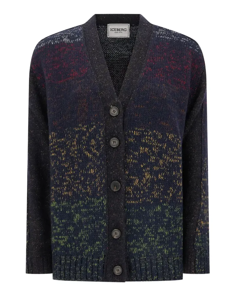 Iceberg Cardigan mit Ombré-Effekt - Blau Blau