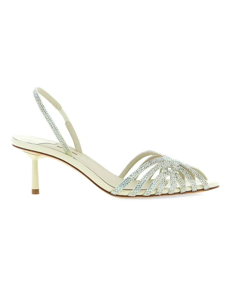 Le Silla Embrace Divina rhinestone elastic sandals - Nude Nude