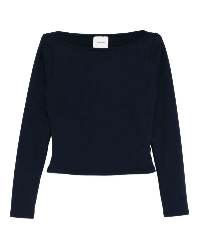 Reformation Wiley Strickoberteil - Blau Blau