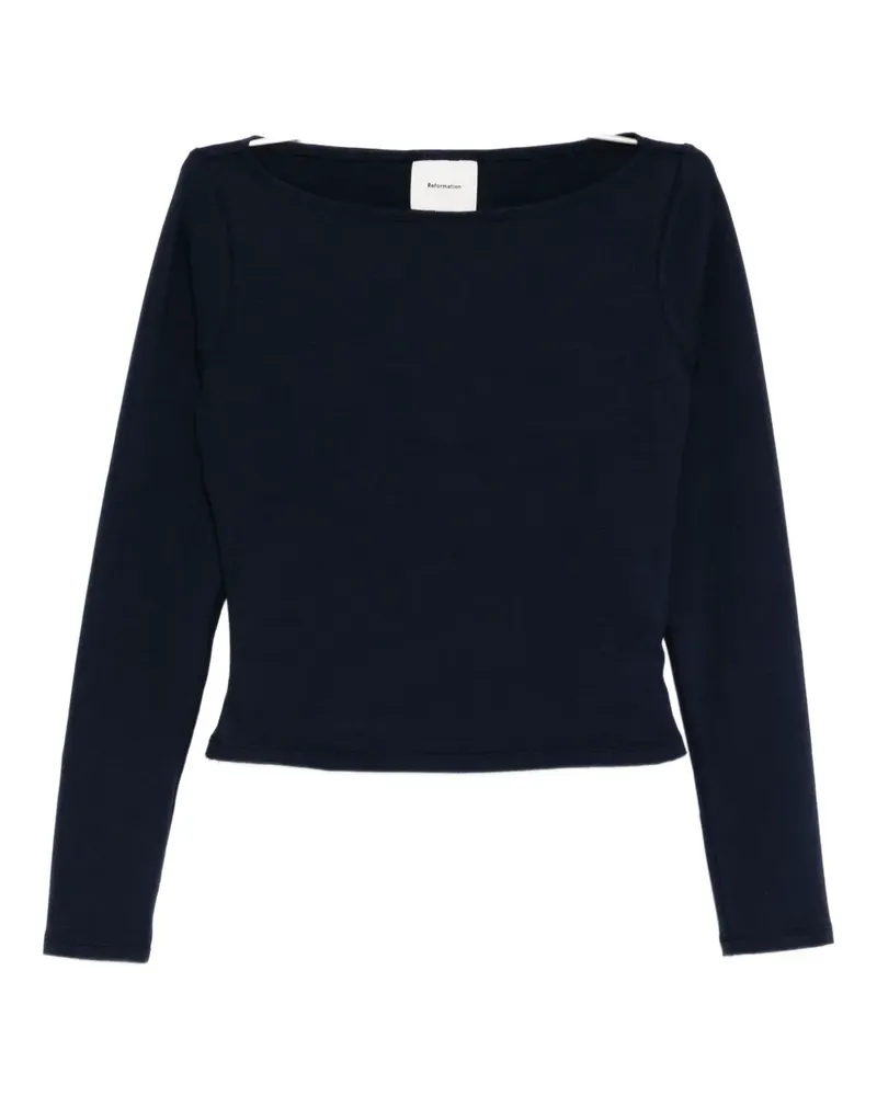 Reformation Wiley knit top - Blau Blau