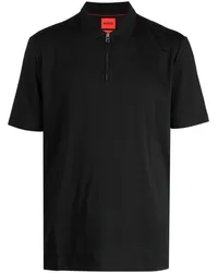 HUGO BOSS Poloshirt mit Reißverschluss Schwarz