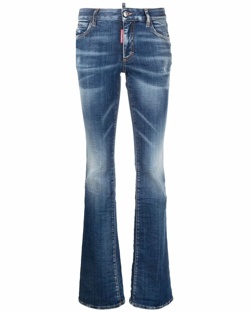Dsquared2 Tief sitzende Schlagjeans - Blau Blau