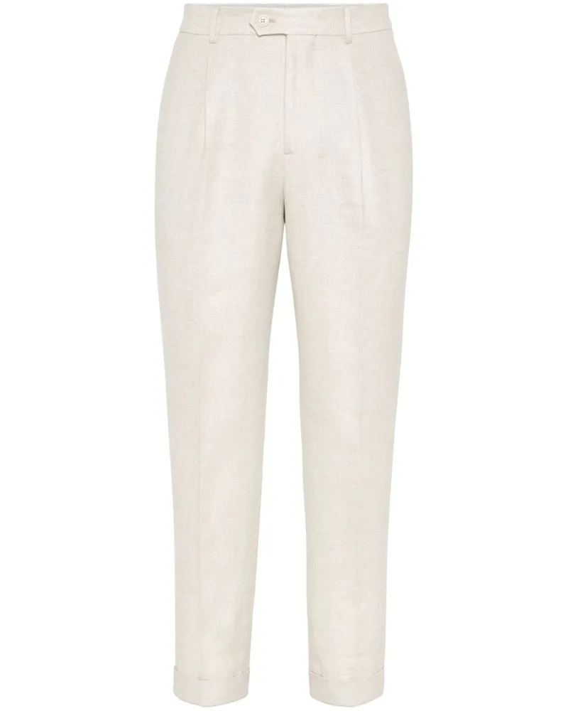 Brunello Cucinelli Klassische Bundfaltenhose - Nude Nude