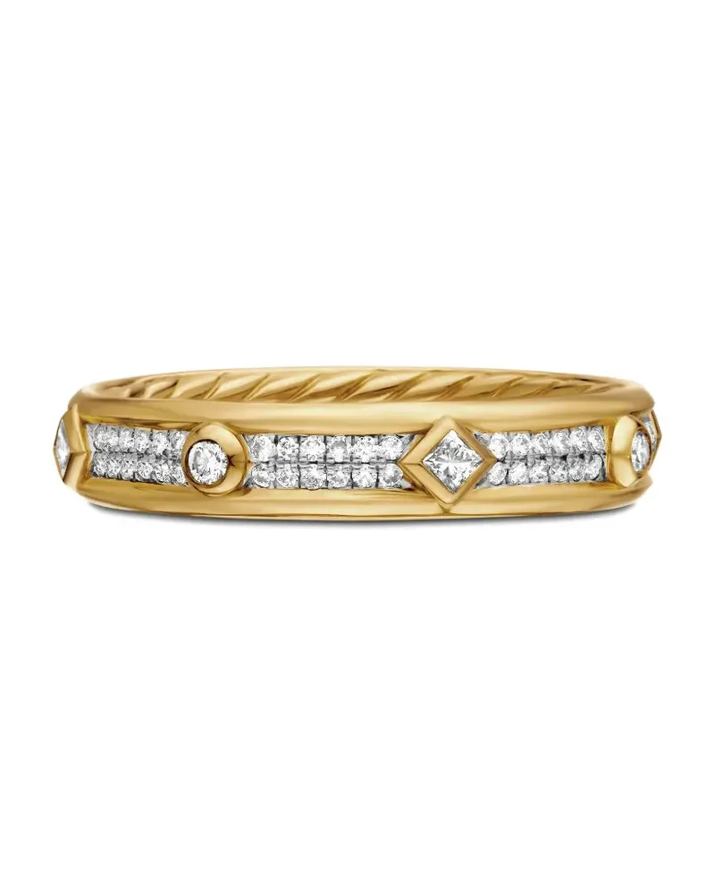 David Yurman 18kt Modern Renaissance Gelbgoldring mit Diamanten 4mm Gold