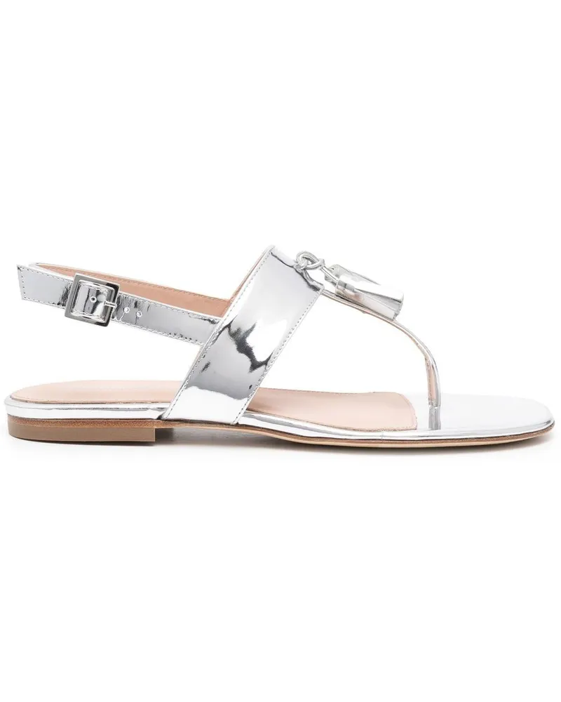 Scarosso Emma Sandalen mit Quasten - Silber Silber