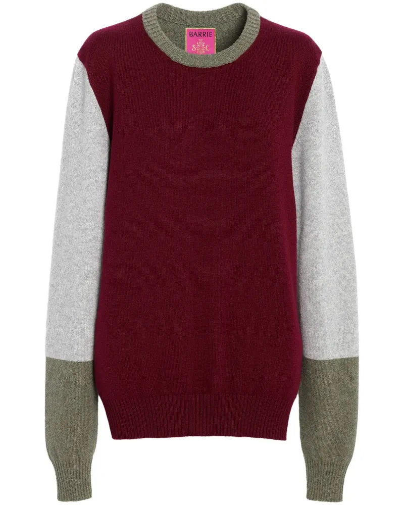 Barrie Kaschmirpullover in Colour-Block-Optik - Rot Rot