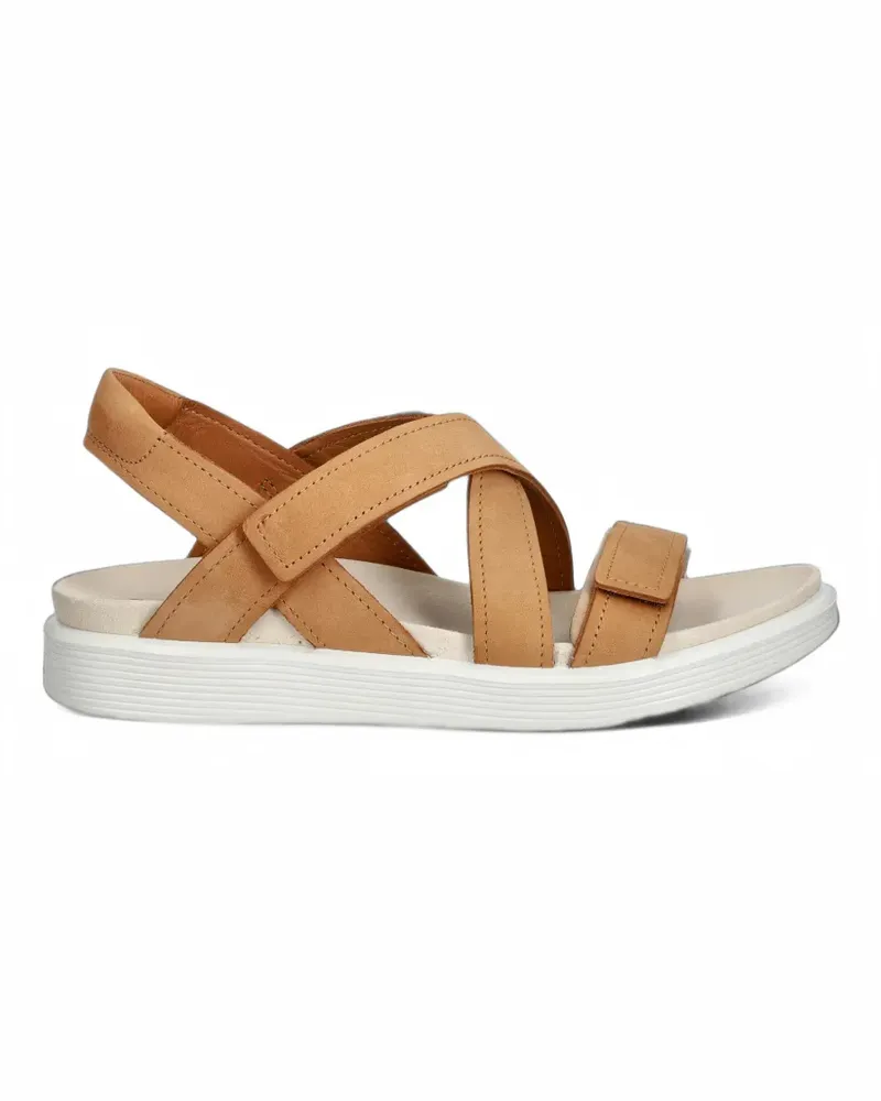 Ecco Überkreuzte Sandalen mit Klettverschluss - Braun Braun