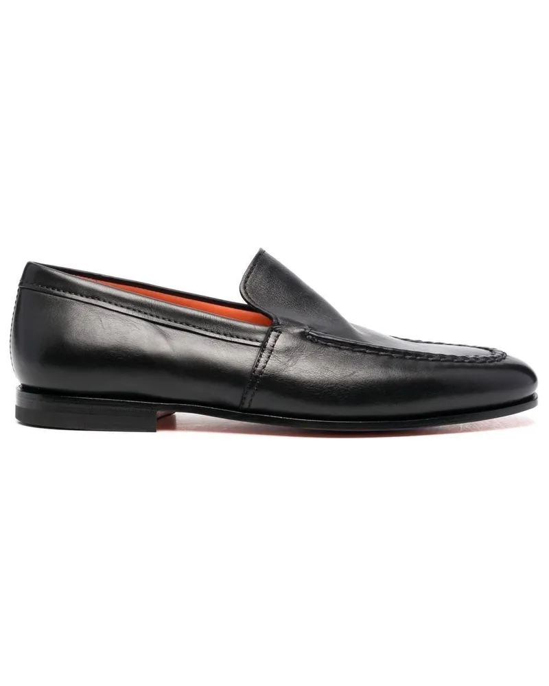 Santoni Loafer mit mandelförmiger Kappe - Schwarz Schwarz
