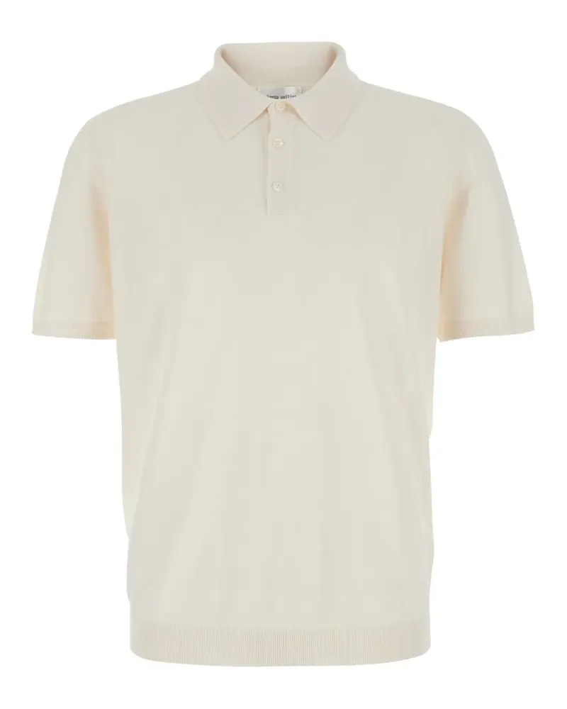 Roberto Collina Poloshirt mit geripptem Detail - Nude Nude