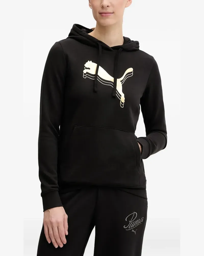 Puma Hoodie mit Logo-Print - Schwarz Schwarz