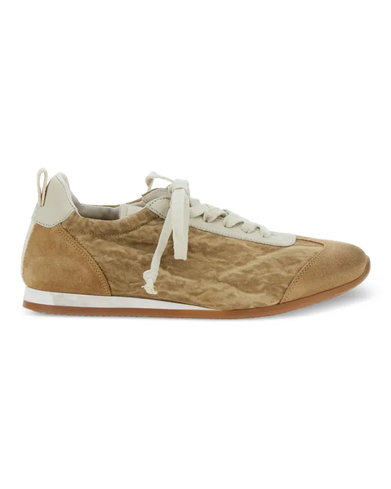 Uma Wang panelled low-top sneakers - Nude Nude