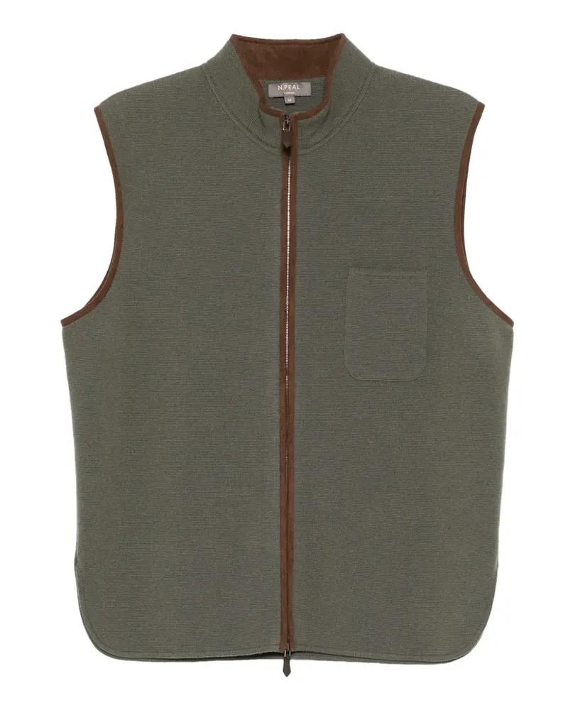 N.Peal Shaftsbury Weste mit Reißverschluss - Grün Grün