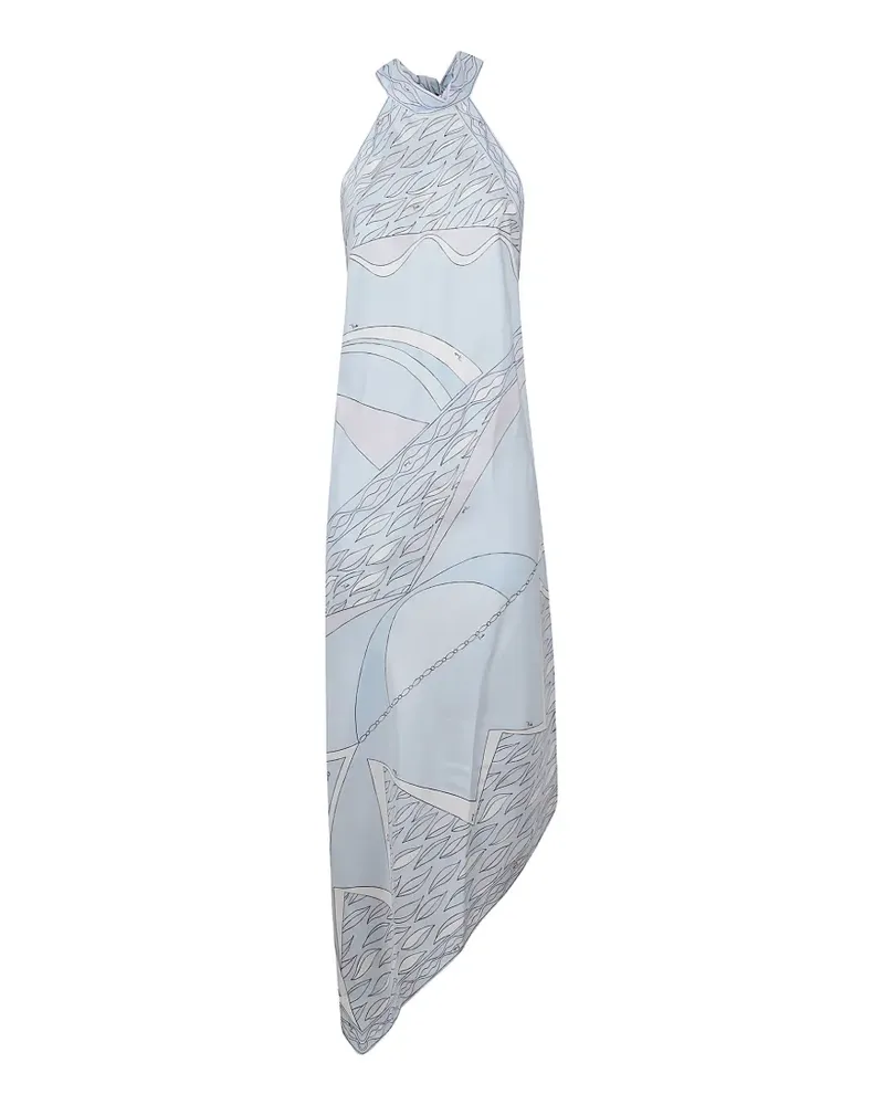 Emilio Pucci Asymmetrisches Midikleid mit Irdie-Print - Blau Blau