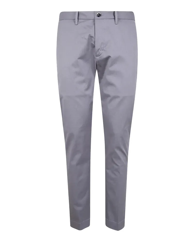 nine:inthe:morning logo-patch trousers - Grau Grau