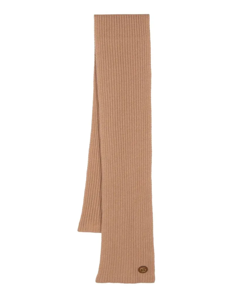 Gucci Schal mit Logo-Patch - Nude Nude