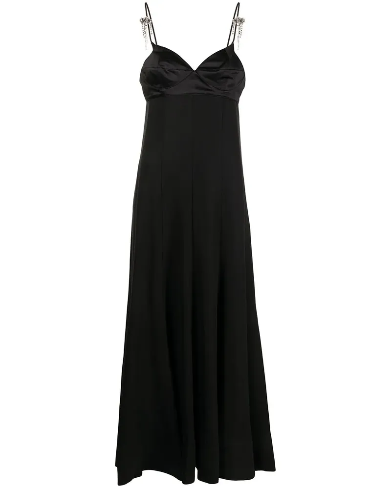 3.1 phillip lim Midikleid mit Kristallen - Schwarz Schwarz