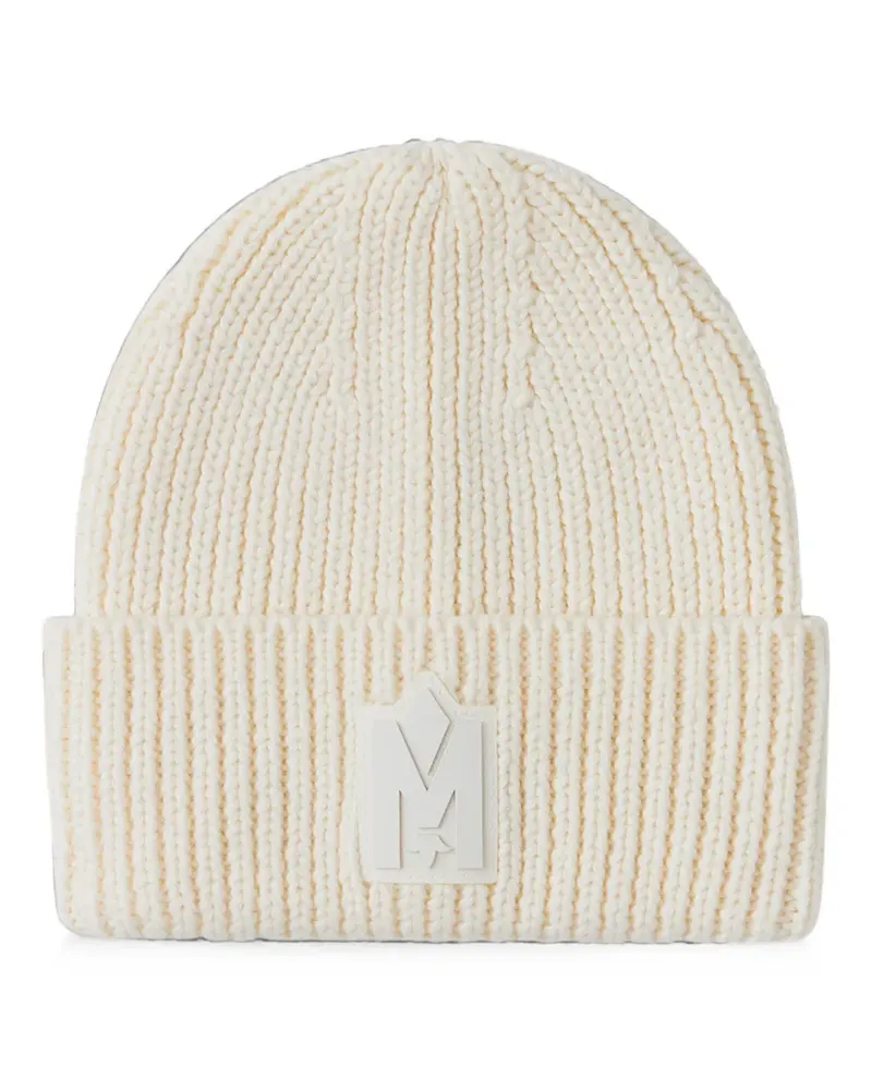 Mackage Jude-MZ logo-patch beanie hat - Nude Nude