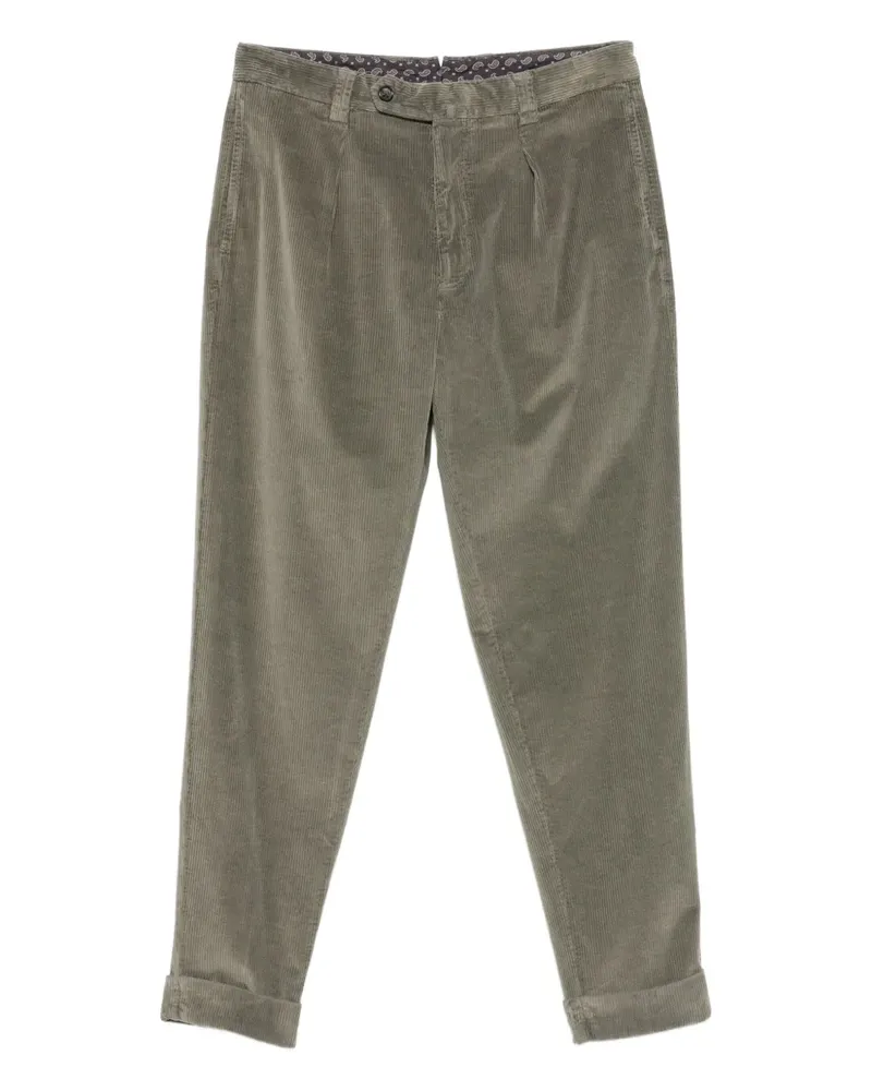 Berwich Cordhose mit Falten - Grün Grün