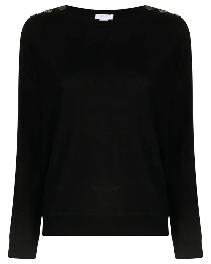 Eres Pullover mit geknöpften Ärmeln - Schwarz Schwarz