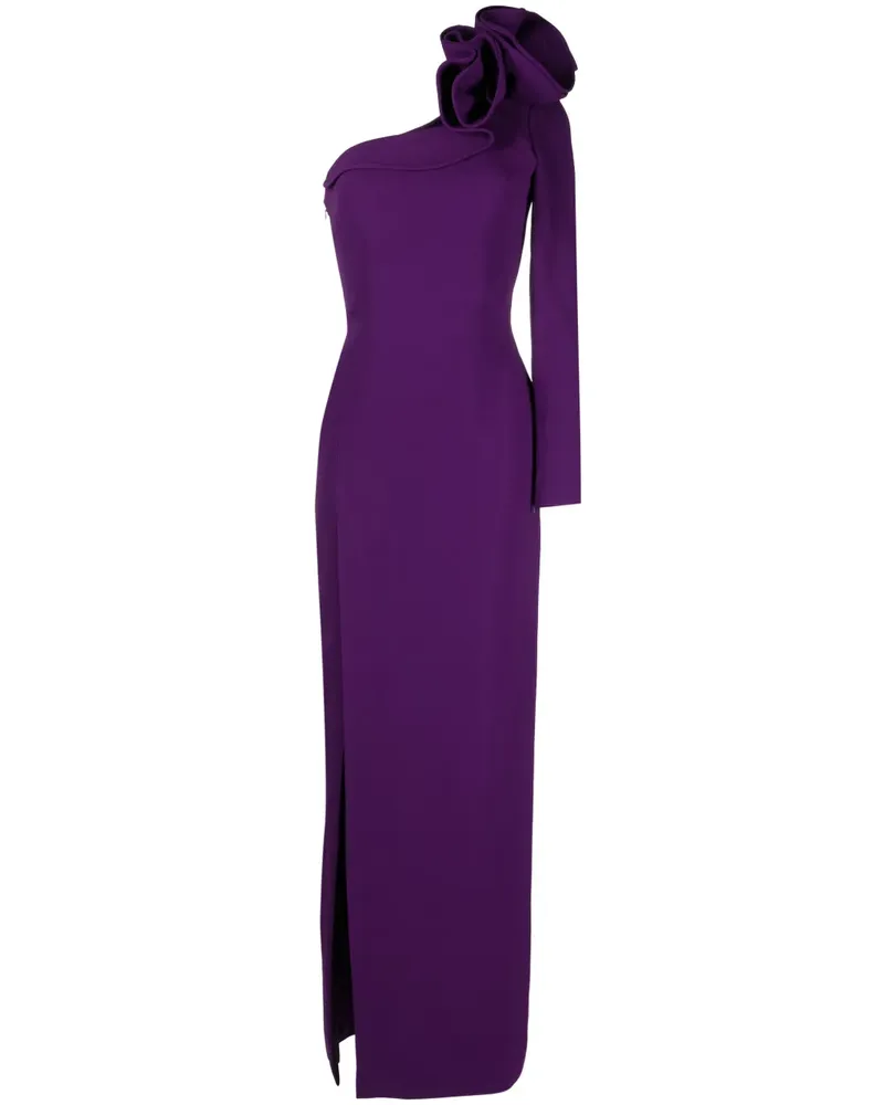 Elie Saab Asymmetrisches Maxikleid - Violett Violett