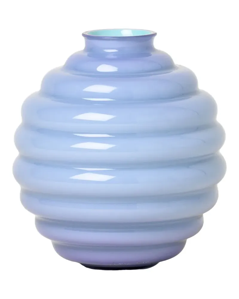 Venini Deco ribbed globe vase - Violett Violett