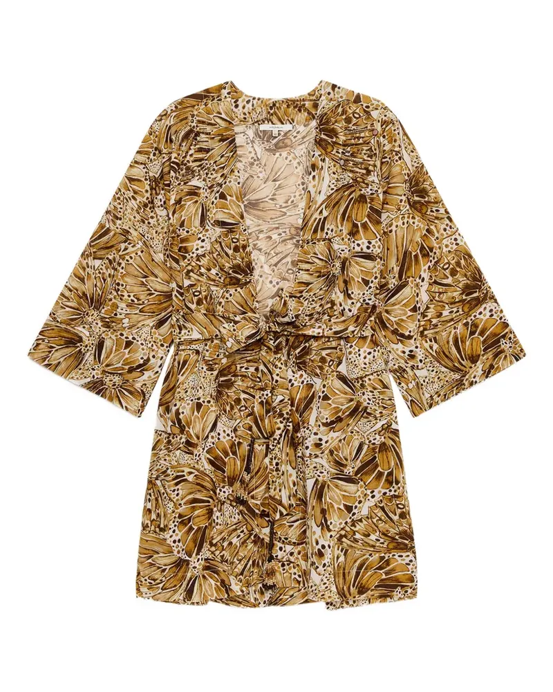 Maliparmi Sweet Butterfly Kleid mit Stickerei - Braun Braun