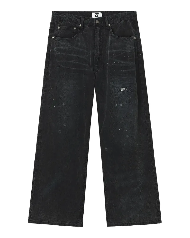 Izzue Ausgeblichene Jeans - Schwarz Schwarz