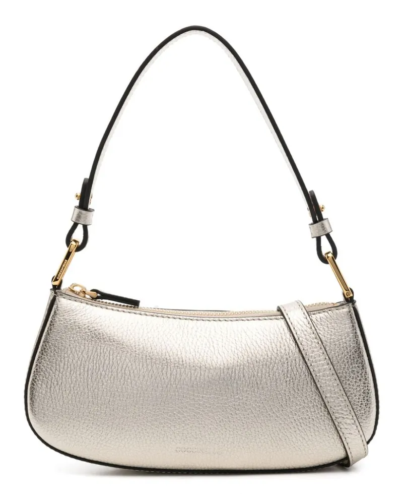 Coccinelle Schultertasche aus strukturiertem Leder - Gold Gold
