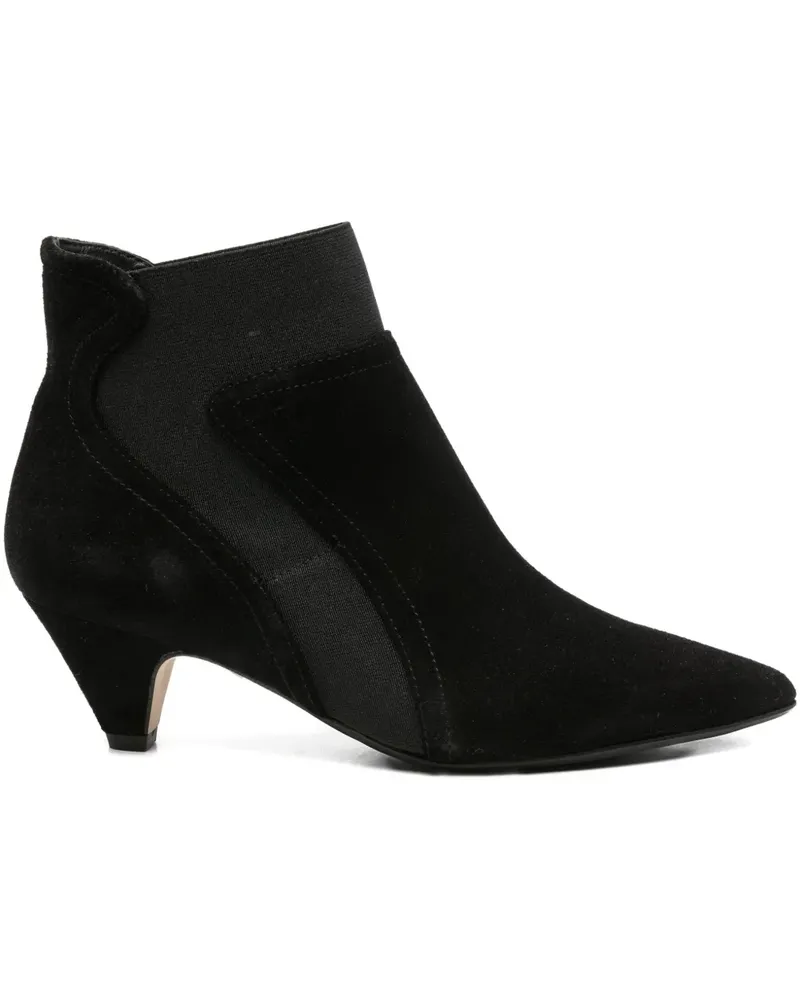 Anna F. Stiefel mit spitzer Kappe - Schwarz Schwarz