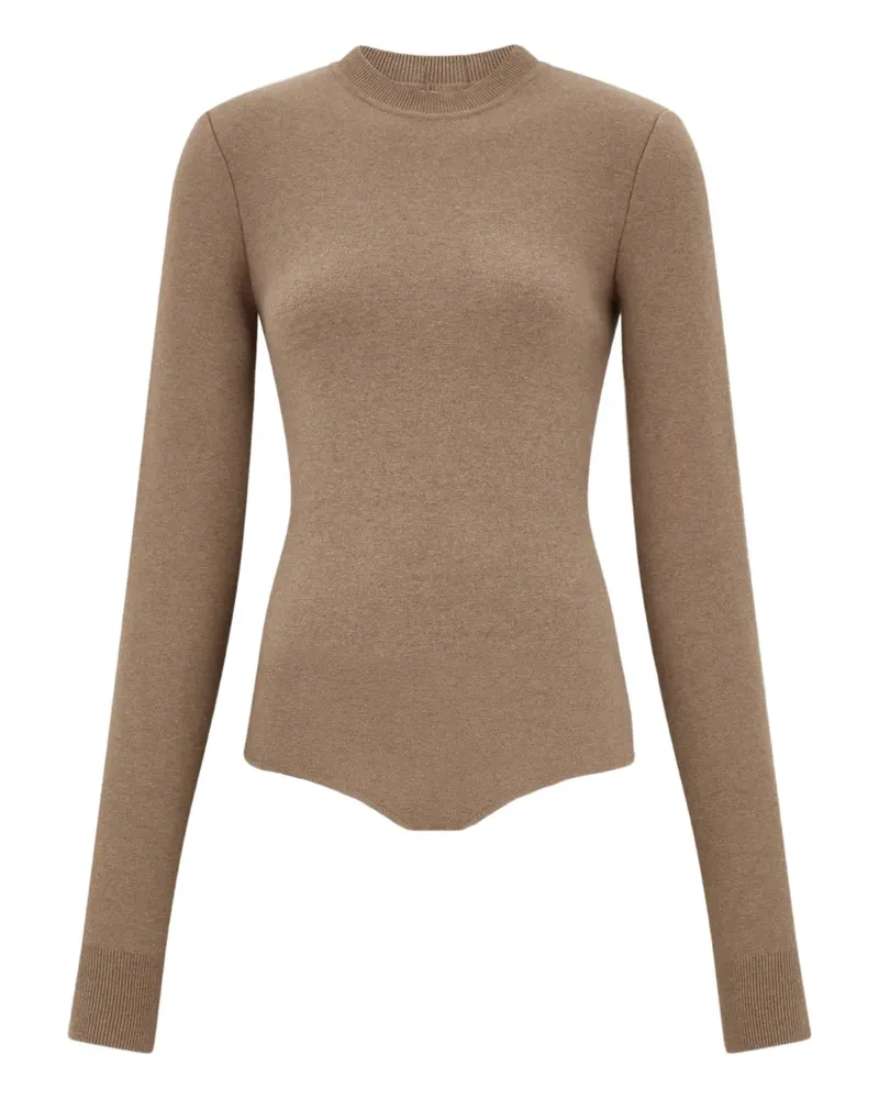 Ferragamo Langärmeliger Body - Nude Nude