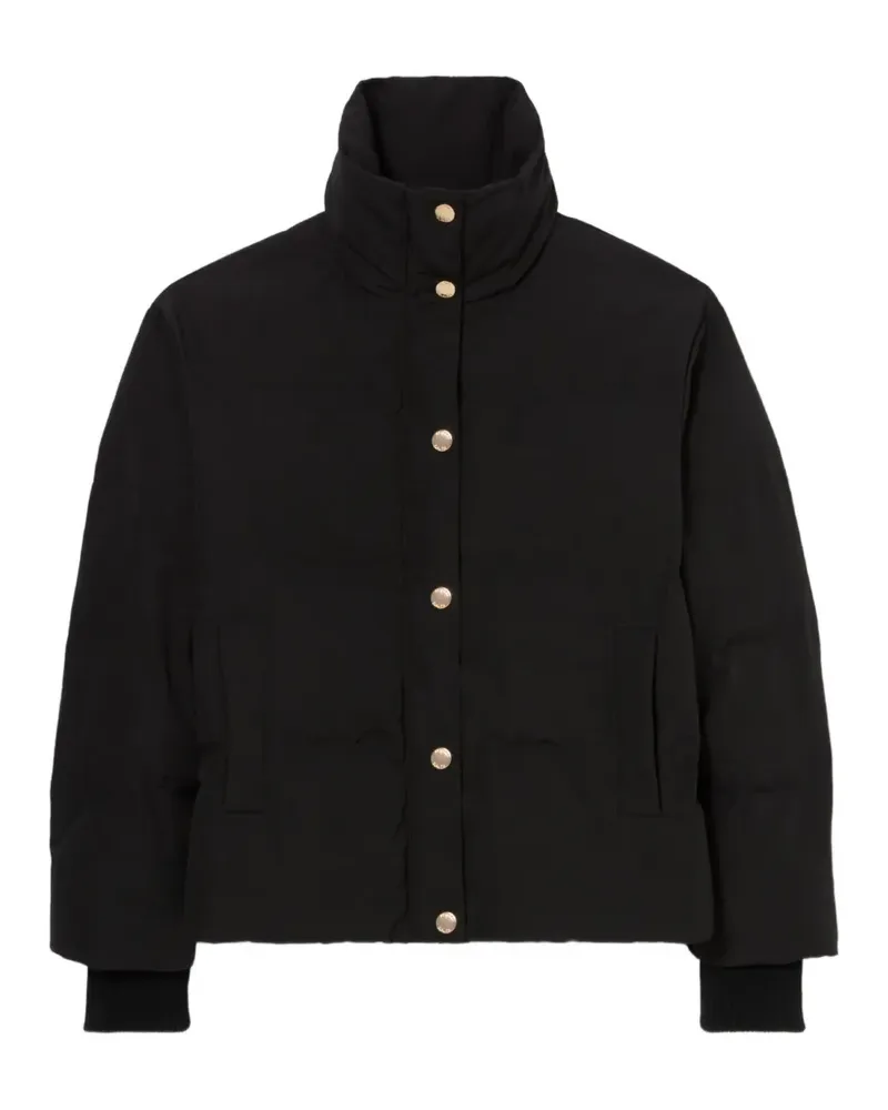 Claudie Pierlot Kurze Oversized-Steppjacke mit Stehkragen - Schwarz Schwarz