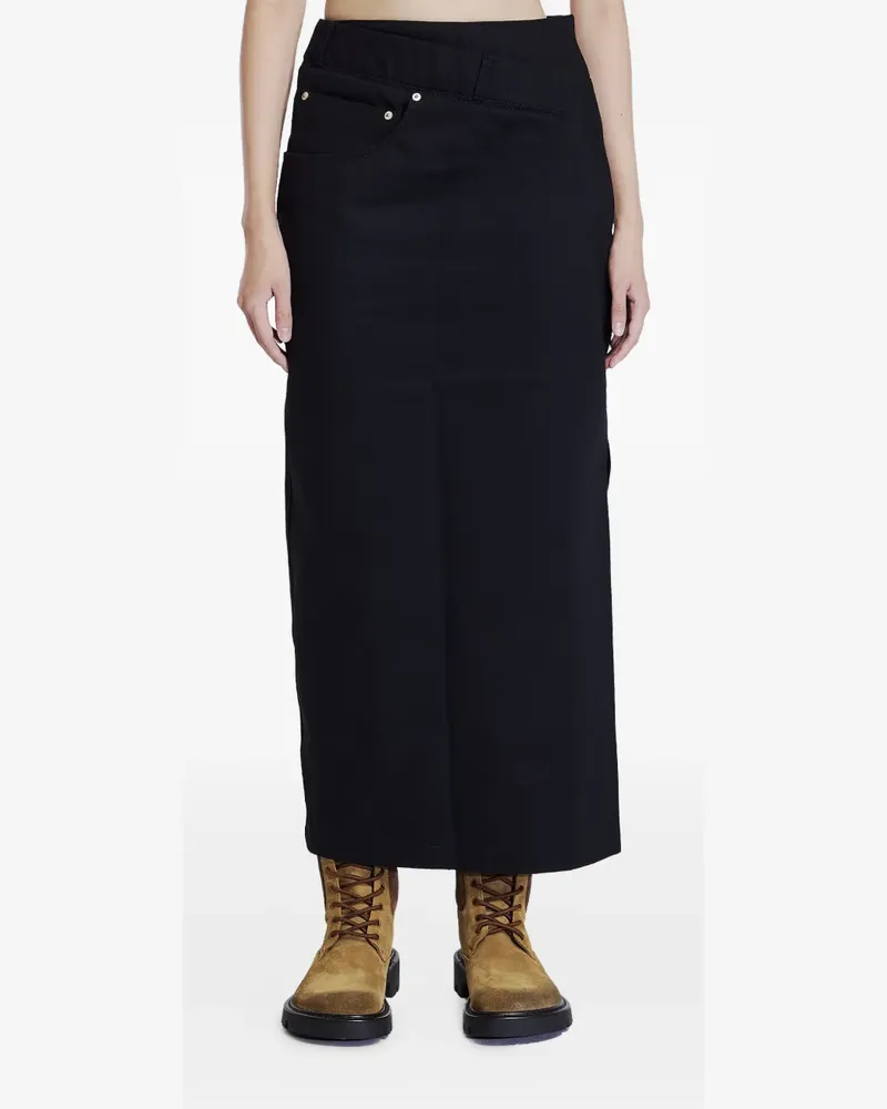 Loewe twisted-waist side-split skirt - Schwarz Schwarz