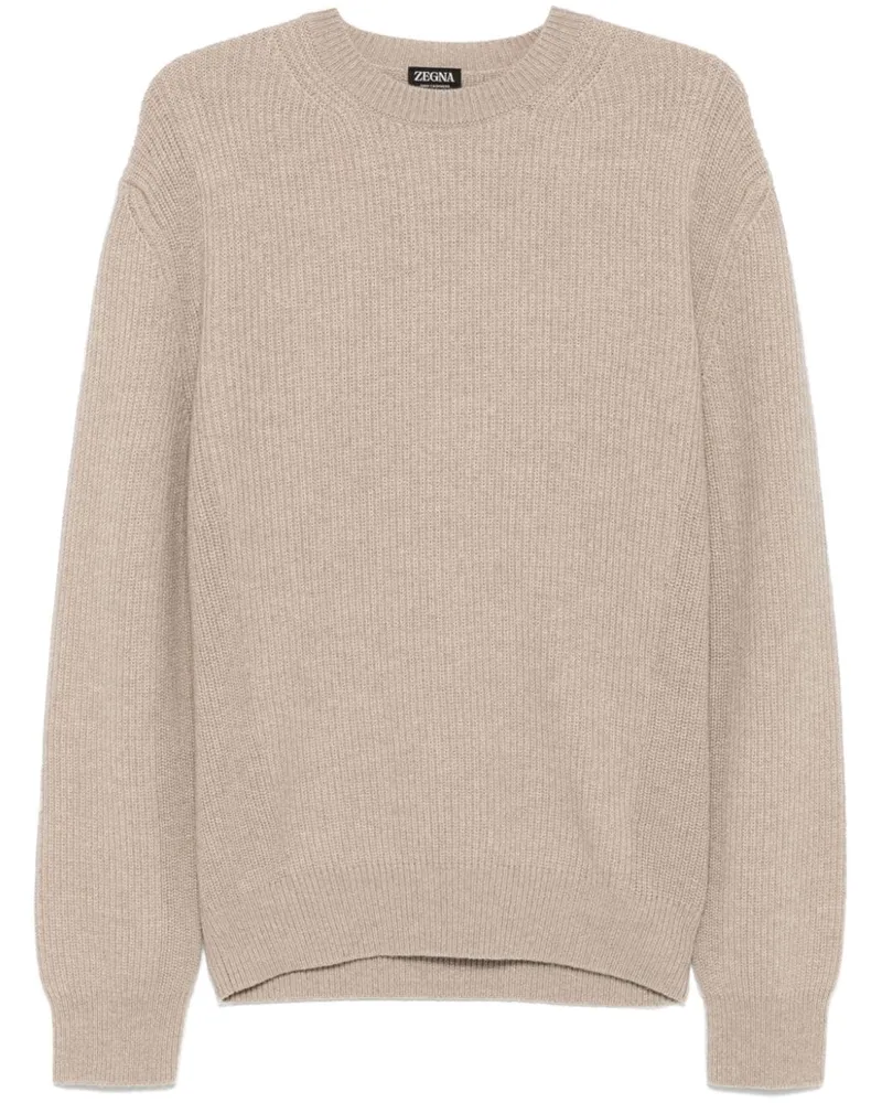 Ermenegildo Zegna Klassischer Kaschmirpullover - Nude Nude