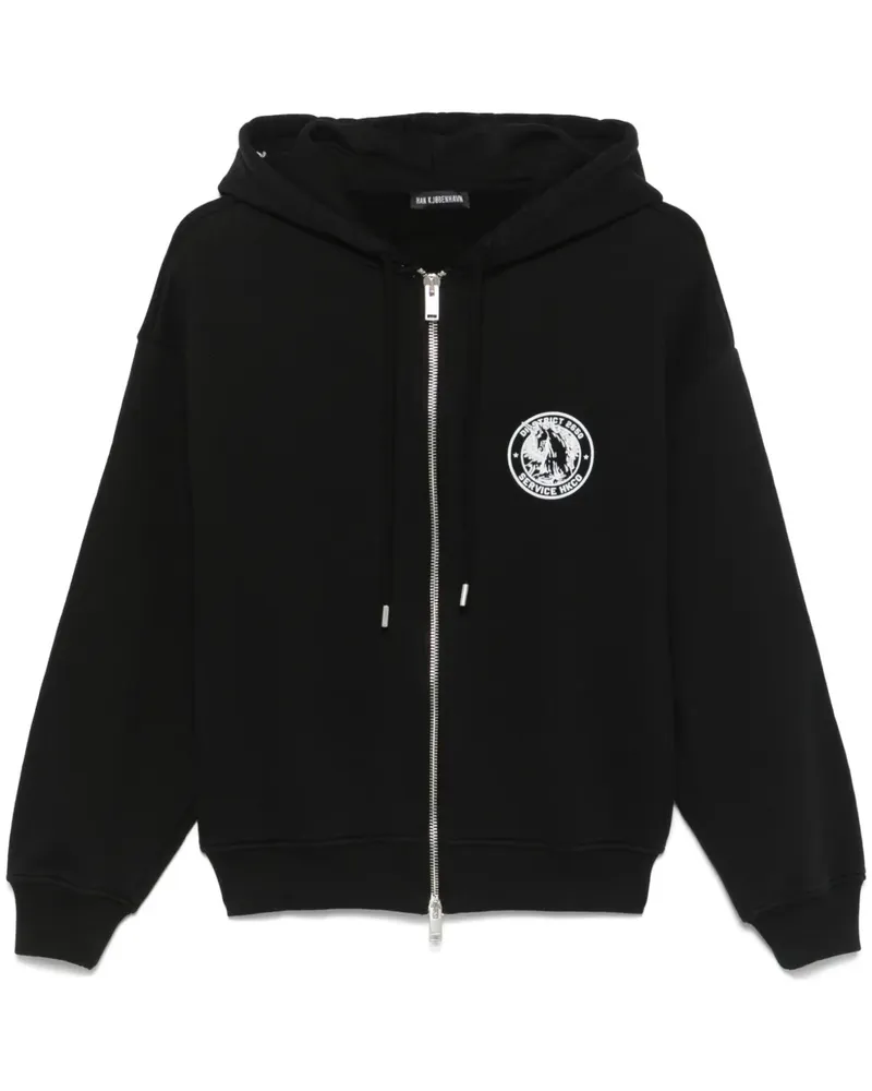 Han Kjøbenhavn Officer Hoodie mit Print - Schwarz Schwarz