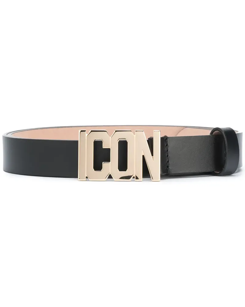 Dsquared2 Gürtel mit "Icon"-Schnalle - Schwarz Schwarz