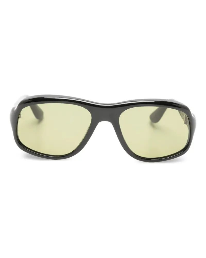 Port Tanger Eckige Bamba Sonnenbrille - Schwarz Schwarz