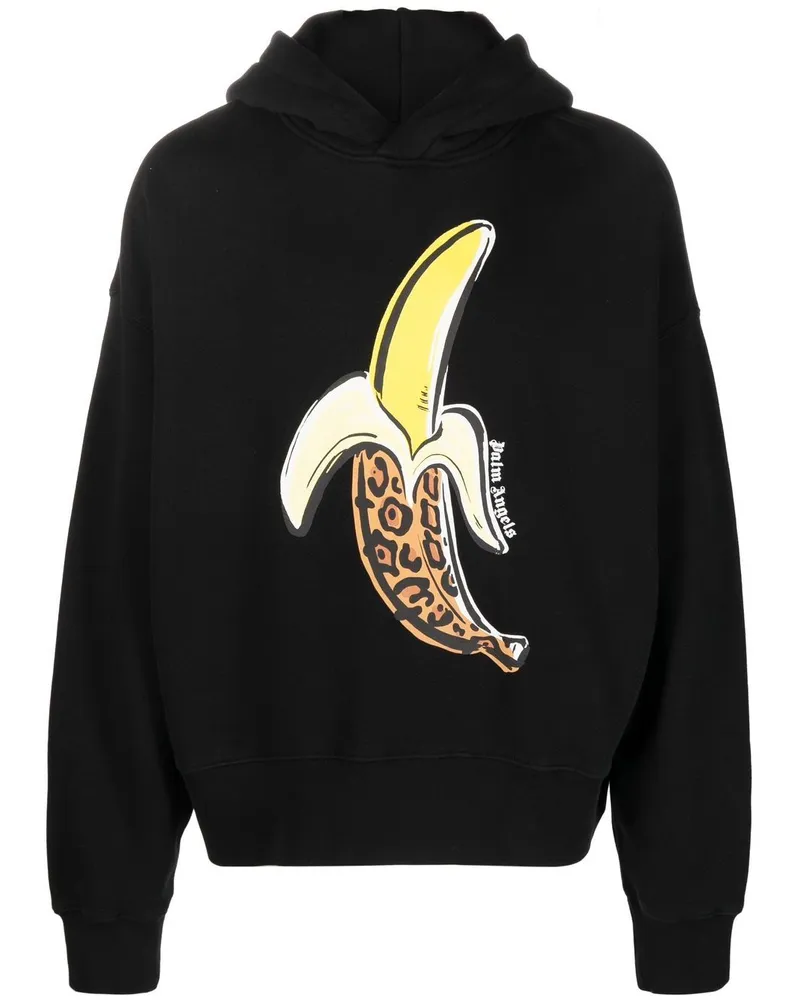 Palm Angels Hoodie mit Bananen-Print - Schwarz Schwarz