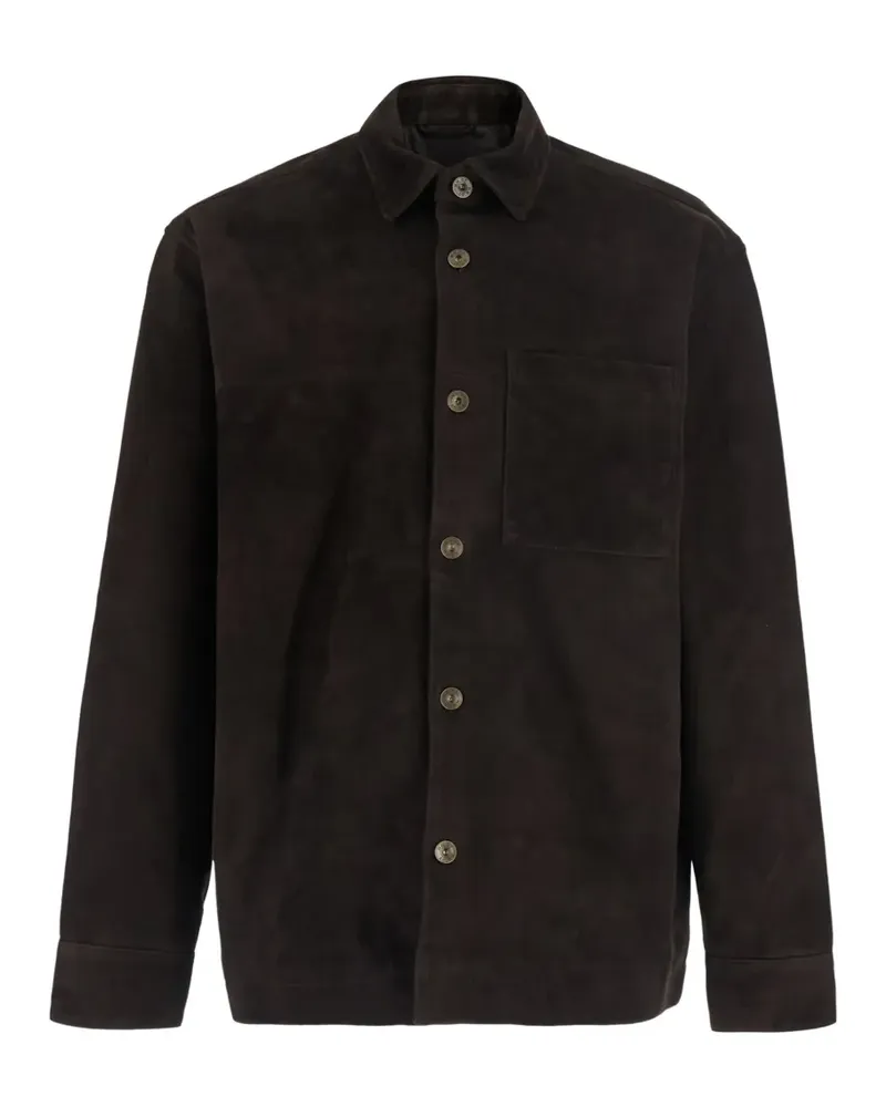 NN 07 suede patch-pocket jacket - Braun Braun