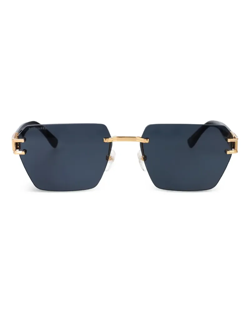 Dsquared2 logo-detail geometric sunglasses - Schwarz Schwarz