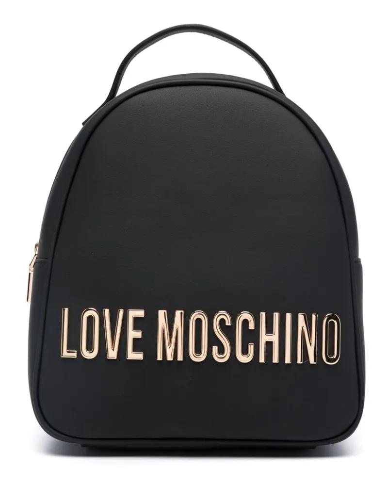 Moschino Rucksack mit Logo Schwarz