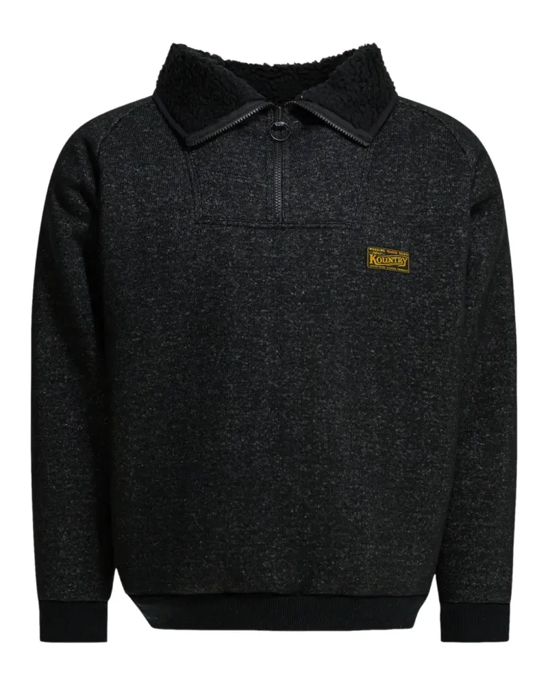 KAPITAL zip fleece sweatshirt - Grau Grau