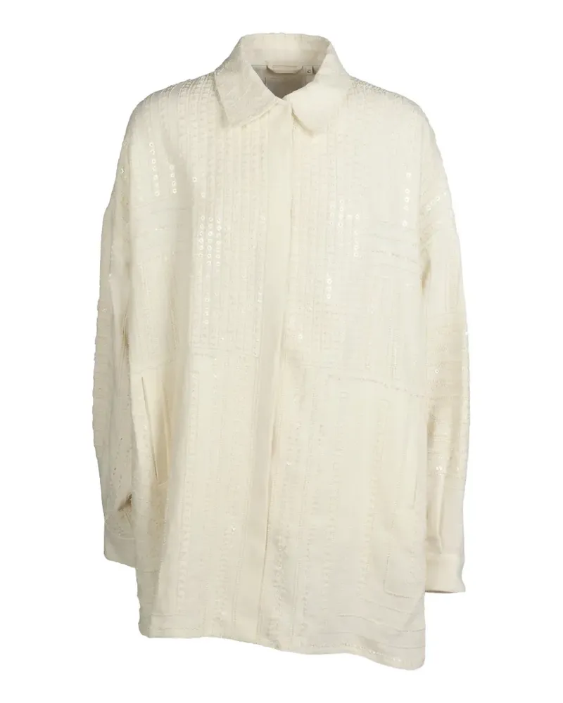 Valentino Garavani sequin-embellished shirt - Nude Nude