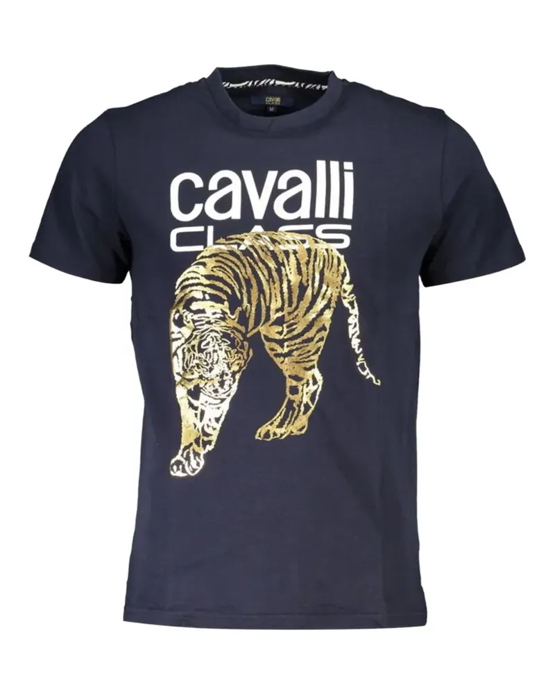 Roberto Cavalli tiger-print T-shirt - Blau Blau