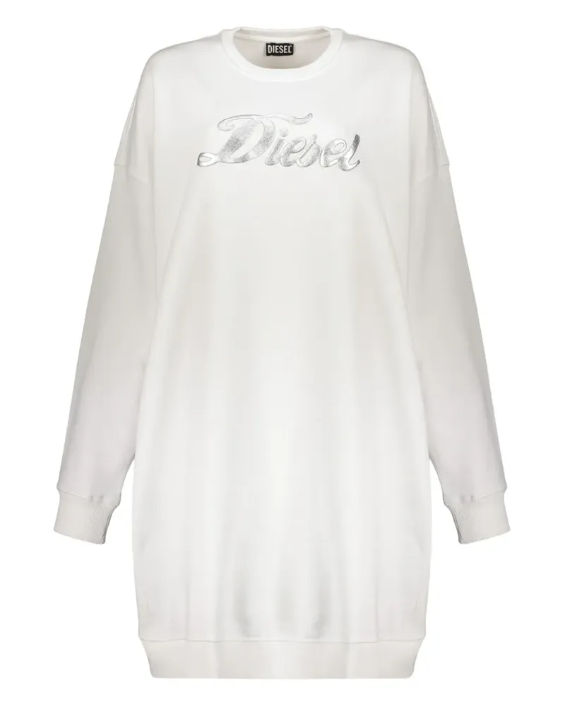 Diesel Minikleid mit Logo-Print - Weiß Weiß