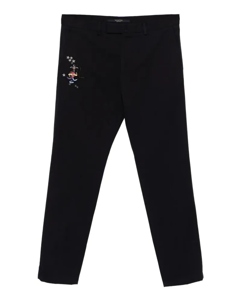 Valentino Garavani beaded-embroidery tailored trousers - Schwarz Schwarz