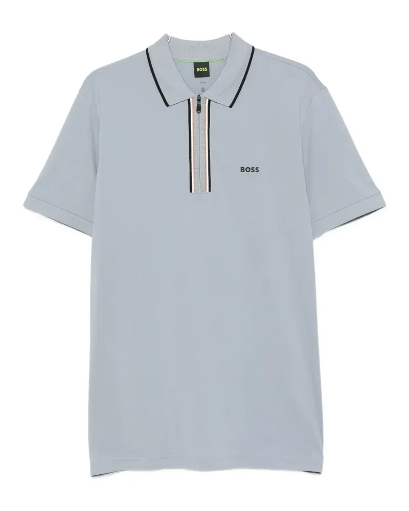 HUGO BOSS Poloshirt mit Logo-Print - Grau Grau