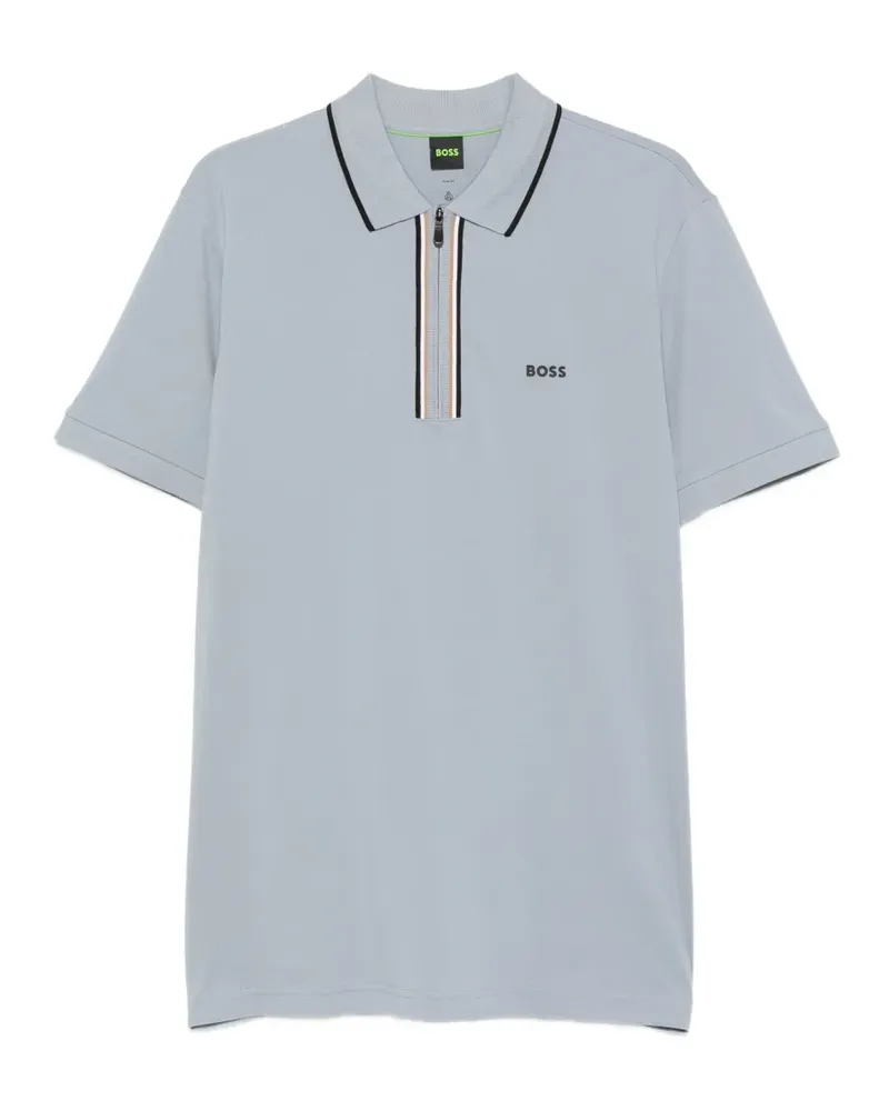 HUGO BOSS Poloshirt mit Logo-Print - Grau Grau