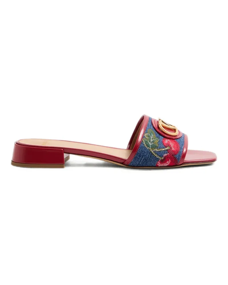 Valentino Garavani VLogo Sandalen mit Kirschstickerei - Blau Blau